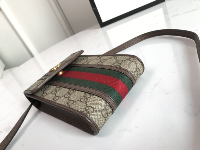 Gucci經典款女包 625757 古馳新款Ophidia系列GG迷你手袋 Gucci手機包 男女同款  gqy3850